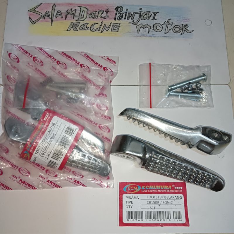 Footstep wp cbr 150r/ sonic/ cb 150/ cb 150r/Foot step pijak belakang cb 150r lama led cbr 150 sonic
