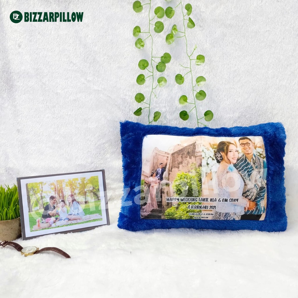 Bizzarpillow Bantal Foto Custom Bulu Rasfur 60x40 cm BZ016