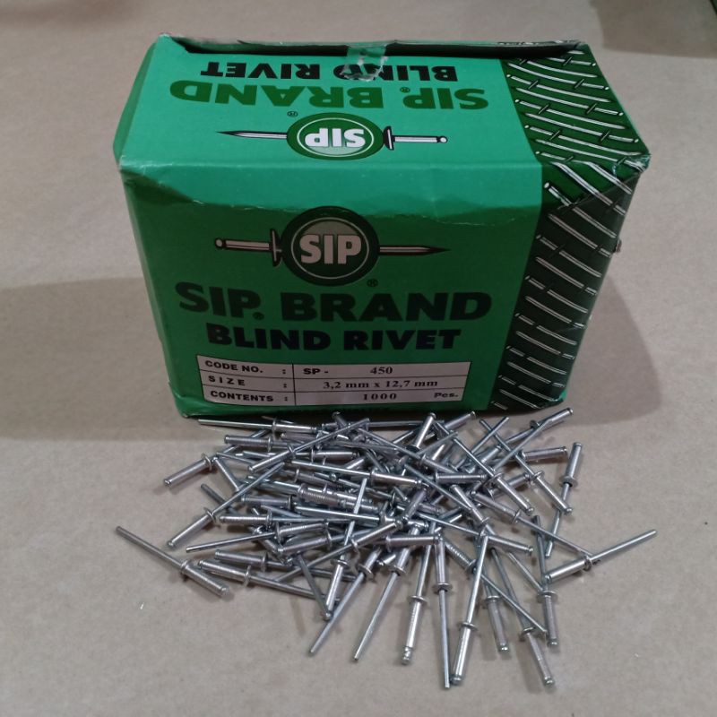 (100pcs)Paku Rivet 450(3,2mm x 12,7mm)Sip Brand