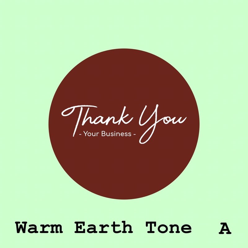 

STICKER THANK YOU STIKER OLSHOP LINGKARAN - WARM EARTH TONE