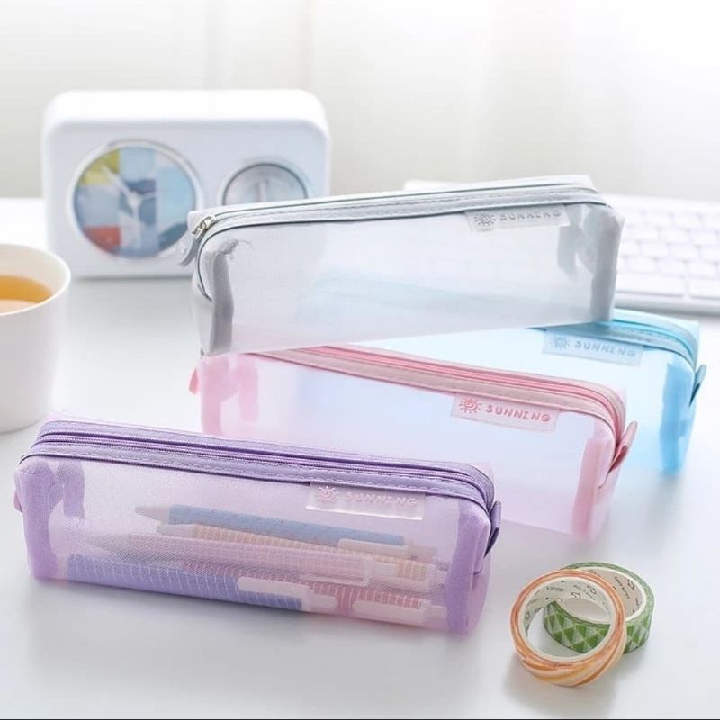

Pencil Case Kotak Pensil Tempat Pensil Kotak Alat Tulis Tempat Alat Tulis Jaring Kawat