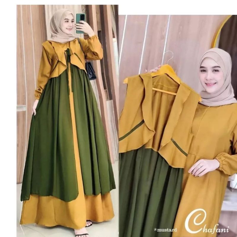 Gamis Wanita Muslimah Syari Dewasa Jubah Muslim Cewek Maxidress Casual Baju Muslim Wanita Remaja Dew