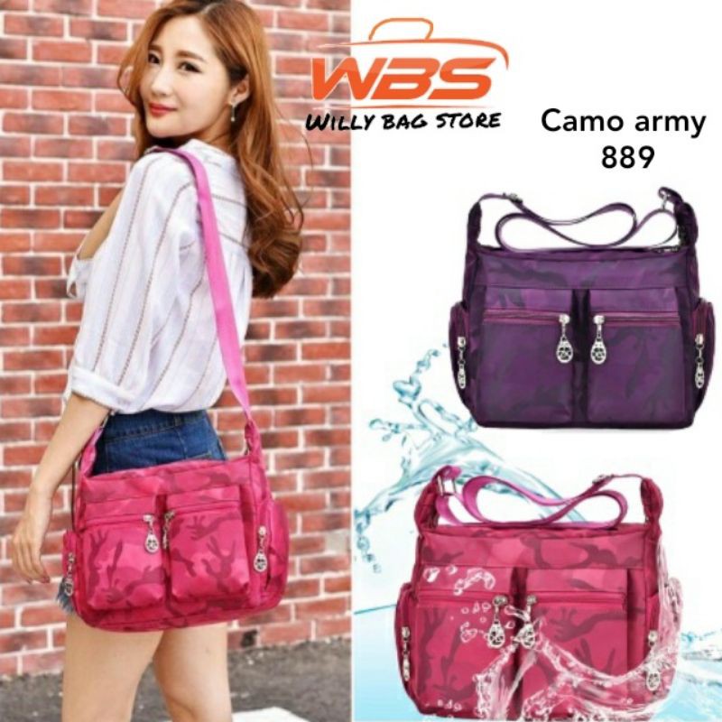 tas selempang wanita camo army 889