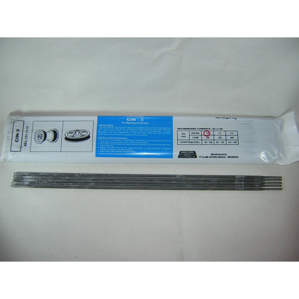 Jual Kawat las NIKKO besi cor ancuran CIN 3 2 6 x 5 Murah Jual Kawat las NIKKO besi cor ancuran CIN 3 2 6 x 5 Murah