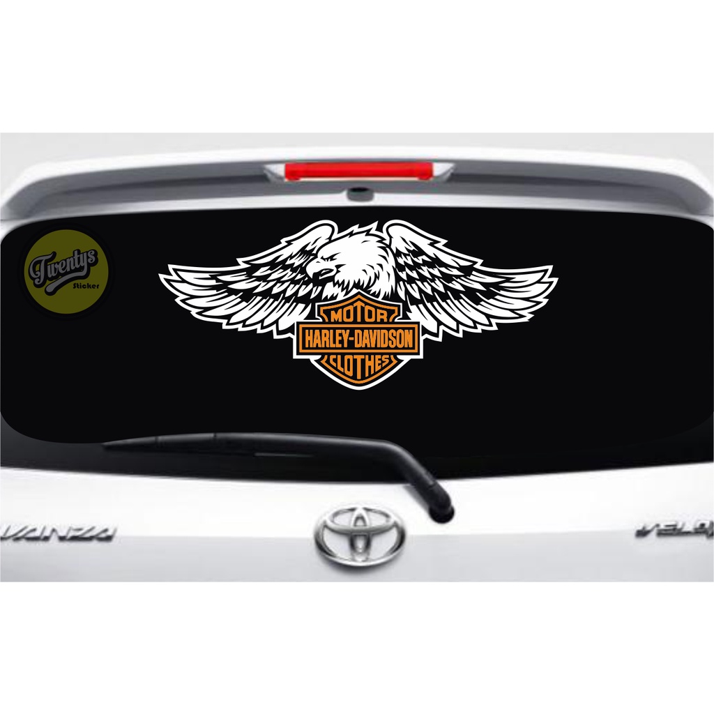 STIKER HARLEY DAVIDSON STIKER KACA MOBIL BELAKANG