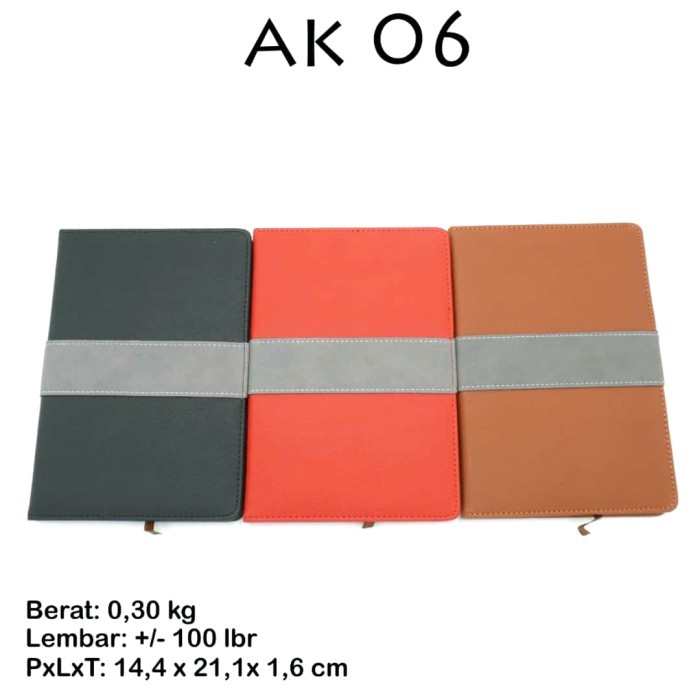 

[RESTOCK] buku agenda notebook planner kulit promosi AK 06
