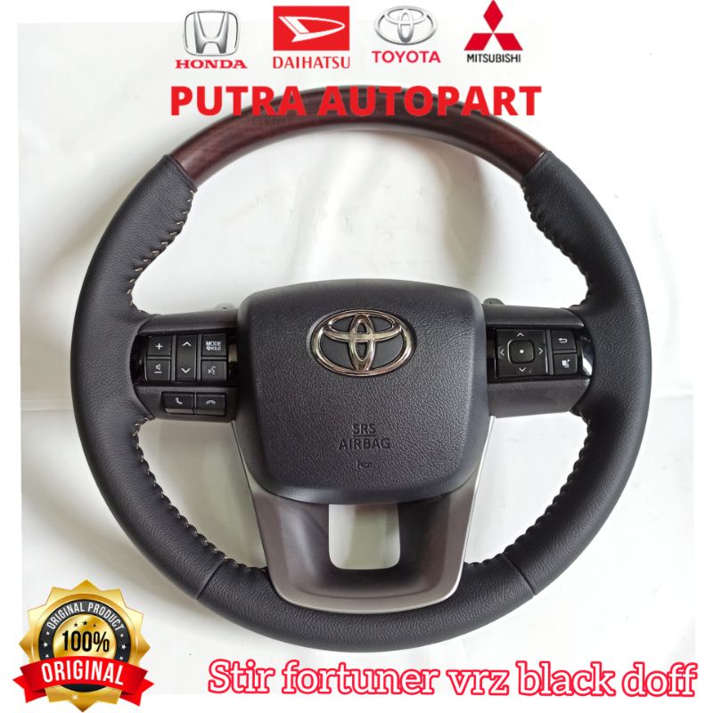 stir steer fortuner vrz 2016up black doff original