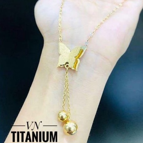 Titanium perhiasan kalung wanita t44