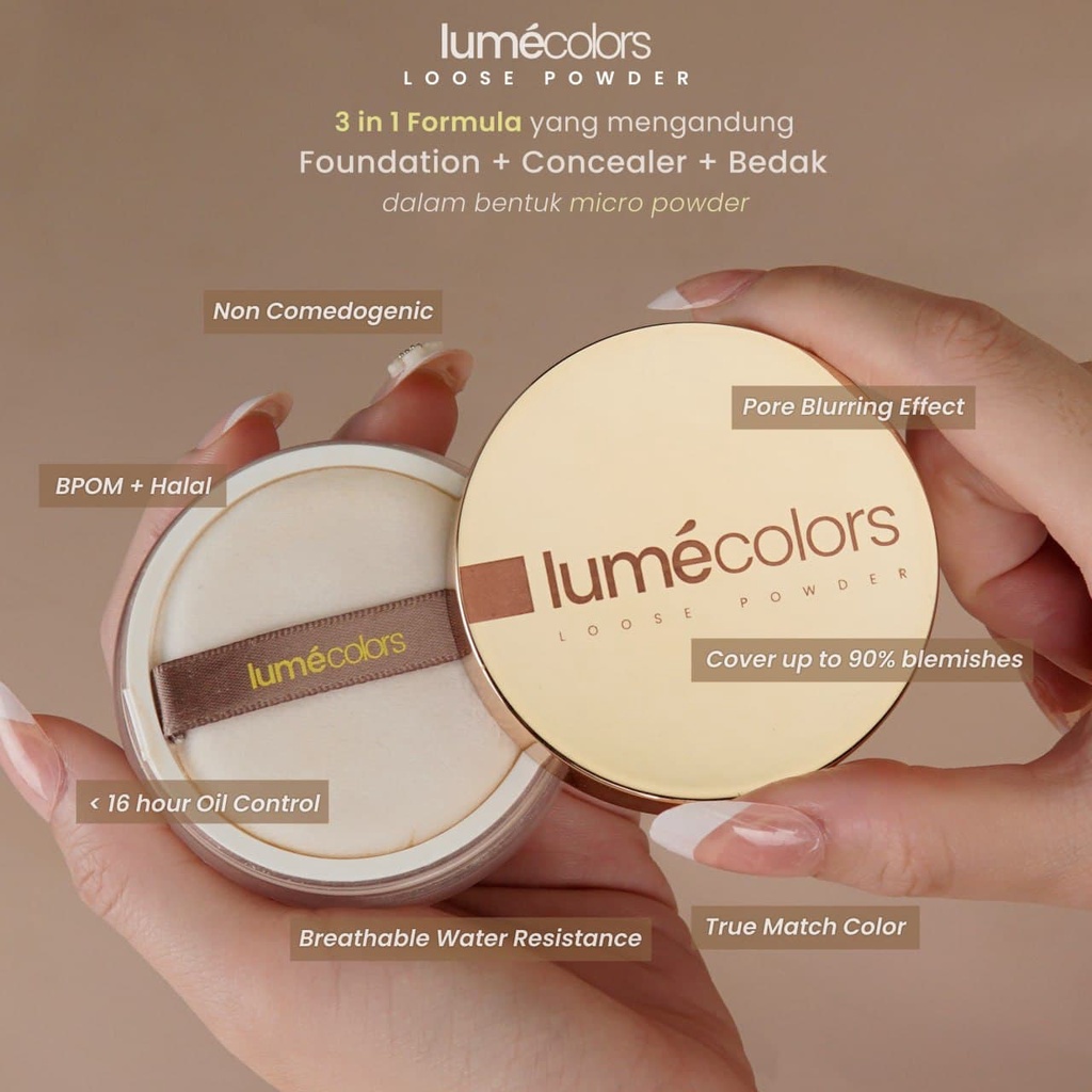 Lumecolors Loose Powder Pore Blurring Effect Bedak Lumecolors