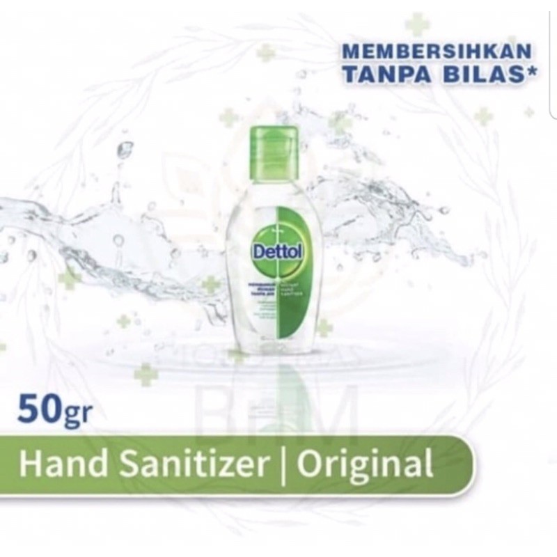 Dettol hand sanitizer 50 ml original ( membunuh kuman di tangan )