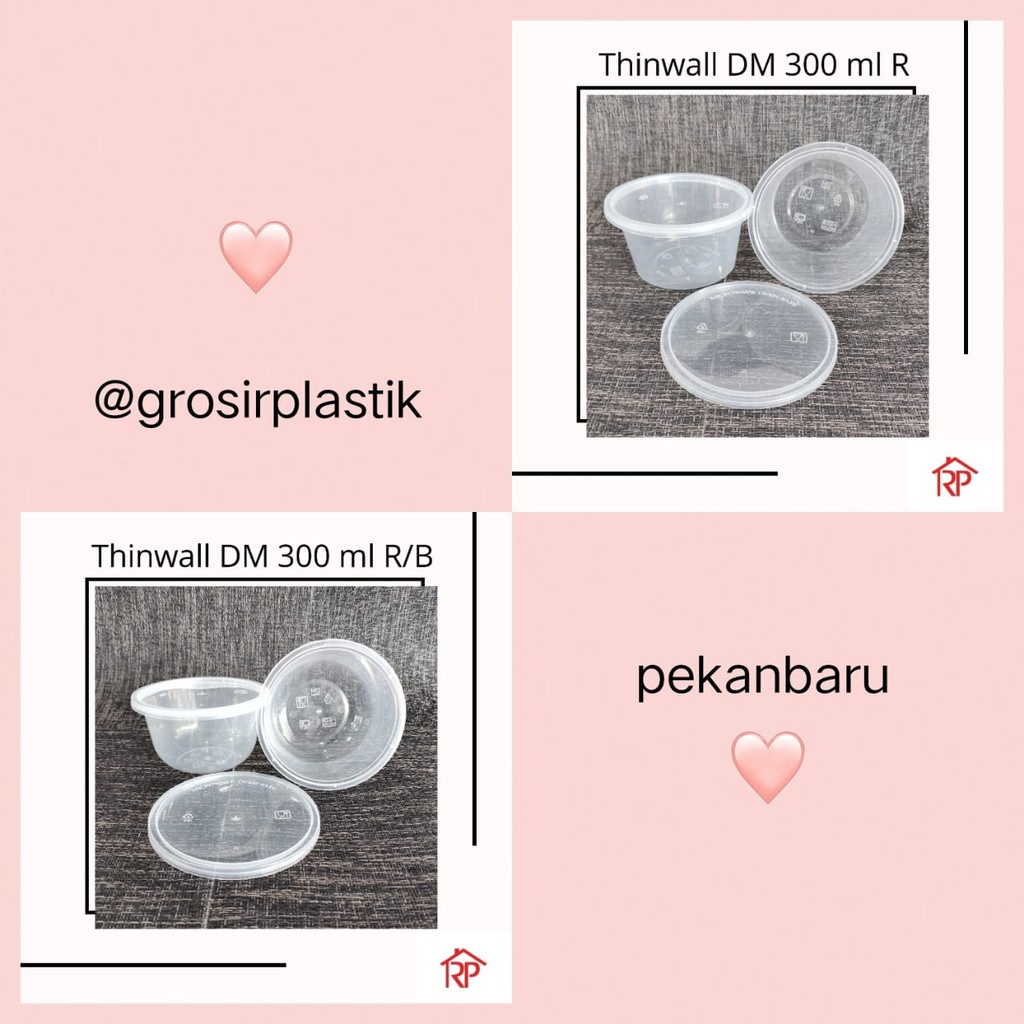 ( ISI 25 PCS ) THINWALL DM UK 300 ML TYPE R & RB - CUP 300ML - CUP PUDING 300 ML - CUP PLASTIK 300ML