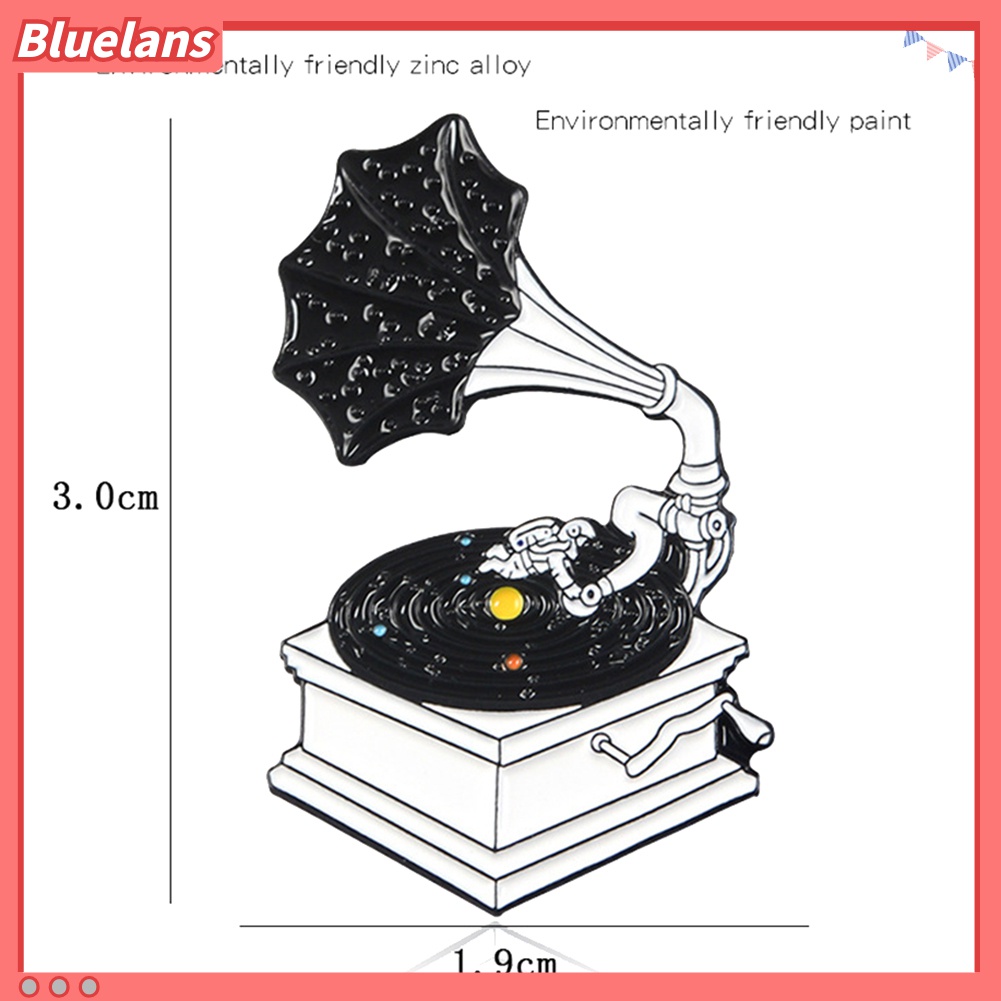 Bros Pin Enamel Desain Kartun Gramophone Gaya Retro Untuk Pria Dan Wanita