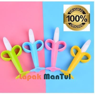 LM-0026 Mainan Gigitan Bayi Pisang - Teether Baby Model Banana - Sikat Gigi Baby Banana