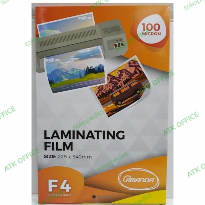 

Plastik laminating folio amanda F4 100 micron sepak (100Lembar)