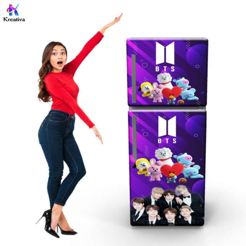 Stiker kulkas 2 pintu