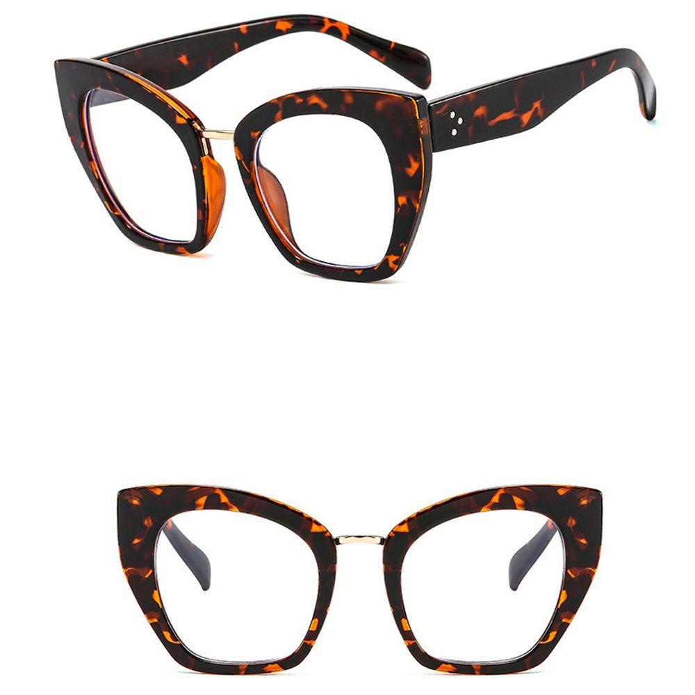 Agustinina Kacamata Anti Blue Light Wanita Keren Motif Leopard Blue Light Blocking Anti Radiasi Komputer Eyeglasses