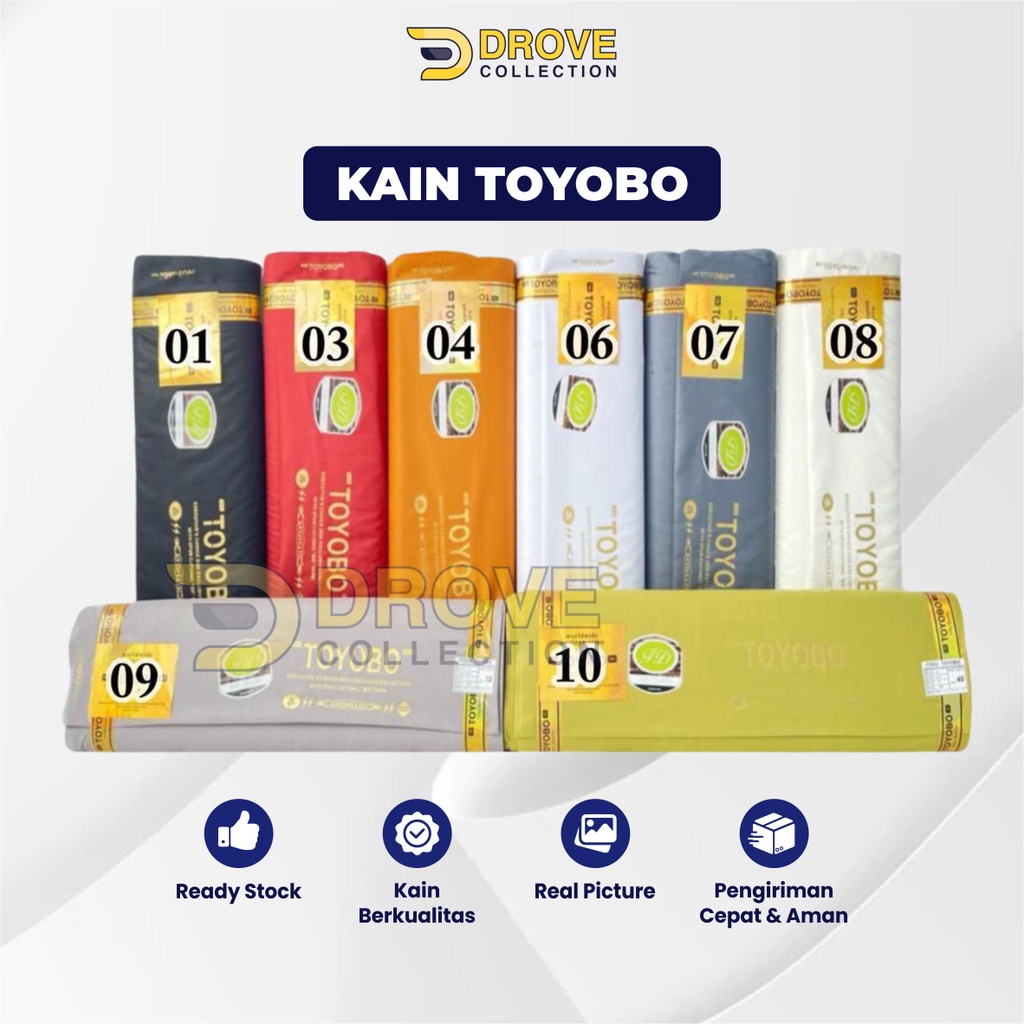Kain Katun Toyobo Bahan Per Roll 50 Yard