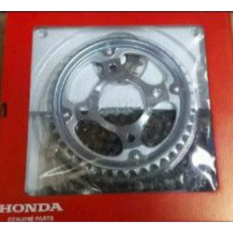 Drive Chain Kit Rantai Gear Gir Set Monoshock New Megapro Ori AHM 06401KYE900