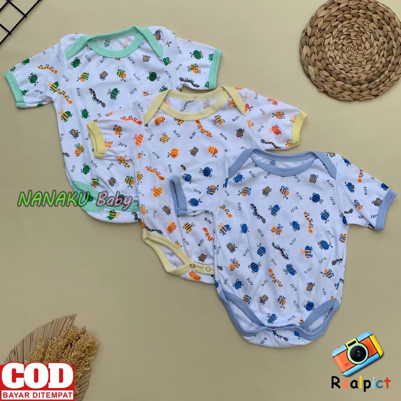 Ana Baby - Kwalitas Premium 3 PCS Jumper Bayi Baru Lahir Jumsuit Bayi SNI