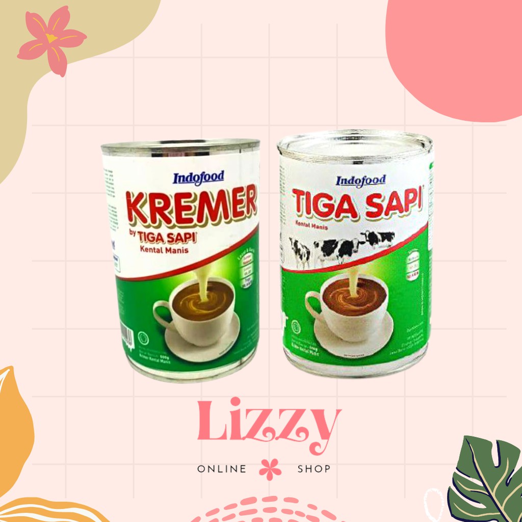 

Indofood Susu Kremer Kental Manis Cap Tiga Sapi Kaleng 490g