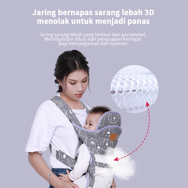Original Gendongan Bayi Depan M Shape 0-36 bulan Newborn Ergonomis Gendongan ssc