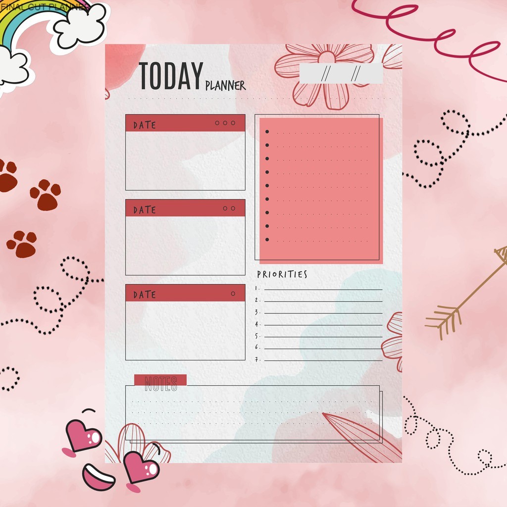 

Daily Planner - Loose Leaf Ori - To Do List / ISI BINDER