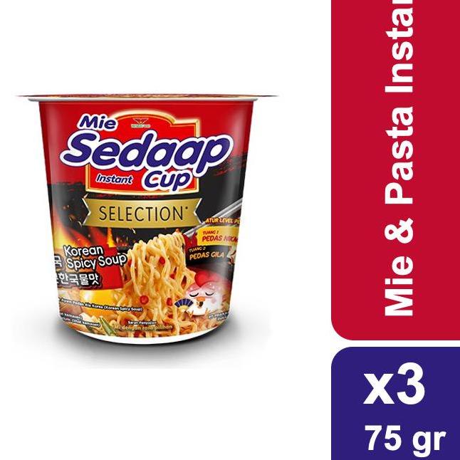 

Pesan sekarang--Sedaap Mie Instan Korean Spicy Soup Cup 3 x 75 gr