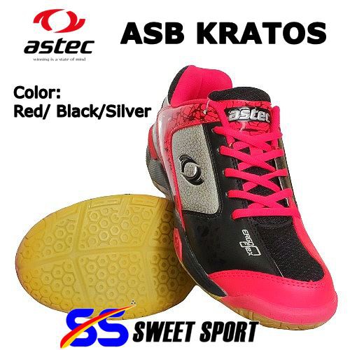 SEPATU BADMINTON ASTEC ASB KRATOS RED/ BLACK/ SILVER