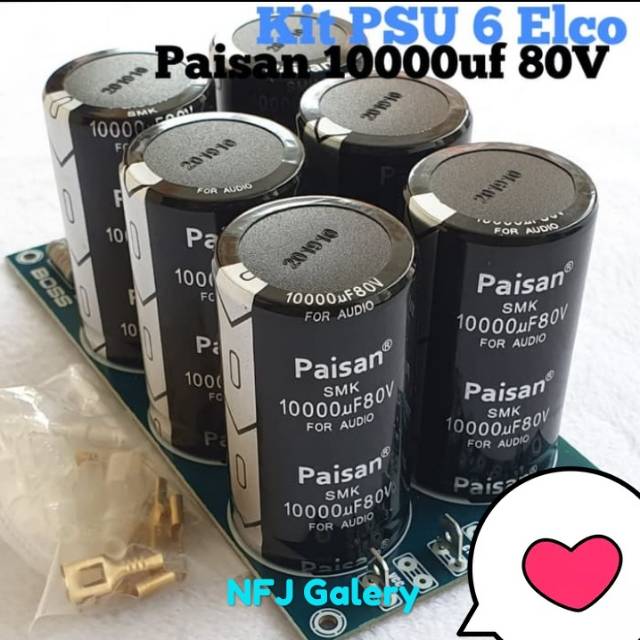 Jual Kit Elco Bank PSU 6 X Elco Murah Kit PSU 6 elco PAISAN 10000uf 80V 100%Original Sperepart