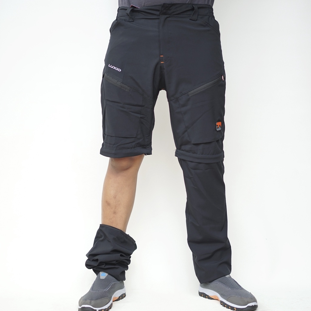 LUXIOR quickdry celana sambung gunung outdoor ZARVENTURE  LUXIOR HITAM