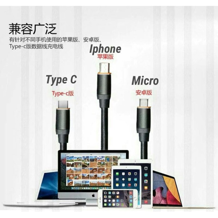 Nomad Battery Kabel / Power Bank / Baterai Ultra Rungged Cable Micro Android