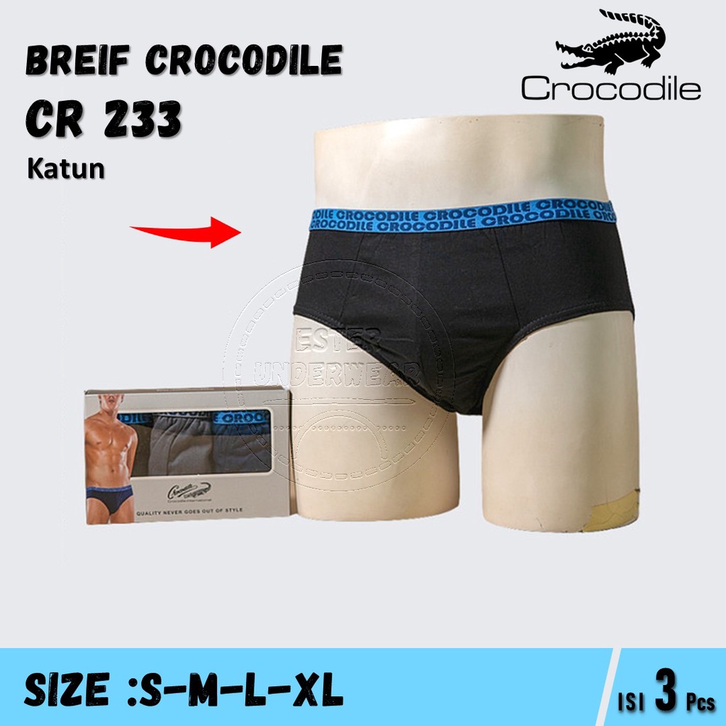 Celana Dalam Pria CROCODILE  CR 233 Karet SPORT Kecil Isi 3Pcs/pack