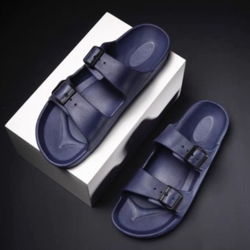 Sandal Pria Slop Tali Gesper Sendal Pria Ringan Anti Slip