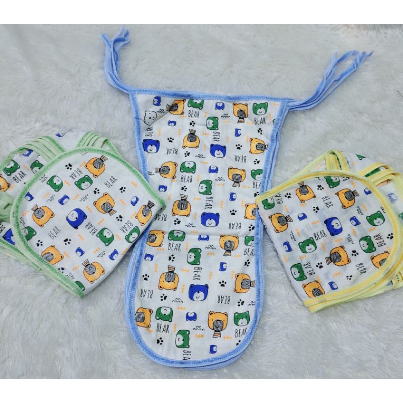 1 Lusin (12pcs) Celena Popok Bayi Kain Tali Katun Motif / Popok Kain Cuci / Popok Tali