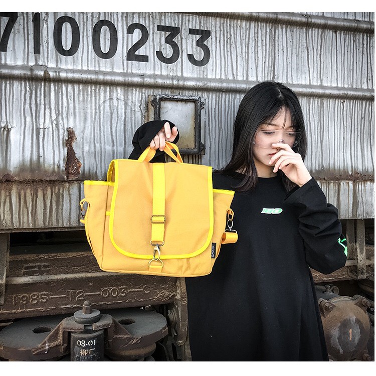 More584 TX Unisex Korean Kanvas Slingbag Plain / Tas wanita Casual /Woman Canvas Bag / Tas selempang