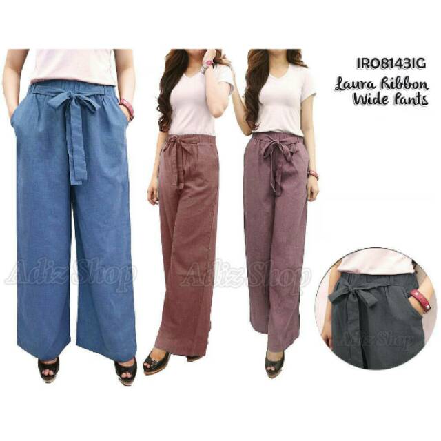 Basic Culottes Pants Celana Kulot Katun Supernova Shopee 