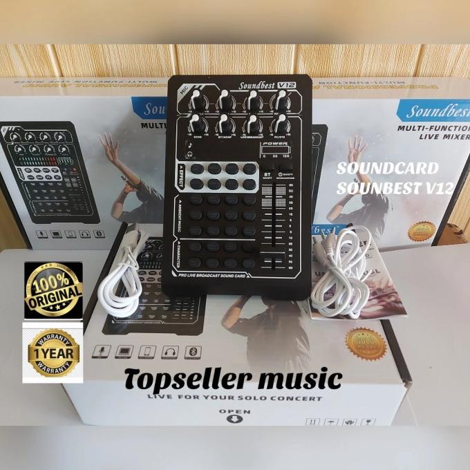 SOUNDCARD SOUNDBEST V12 LIVE MIXER STERAMING ORIGINAL V12 SOUNDBEST