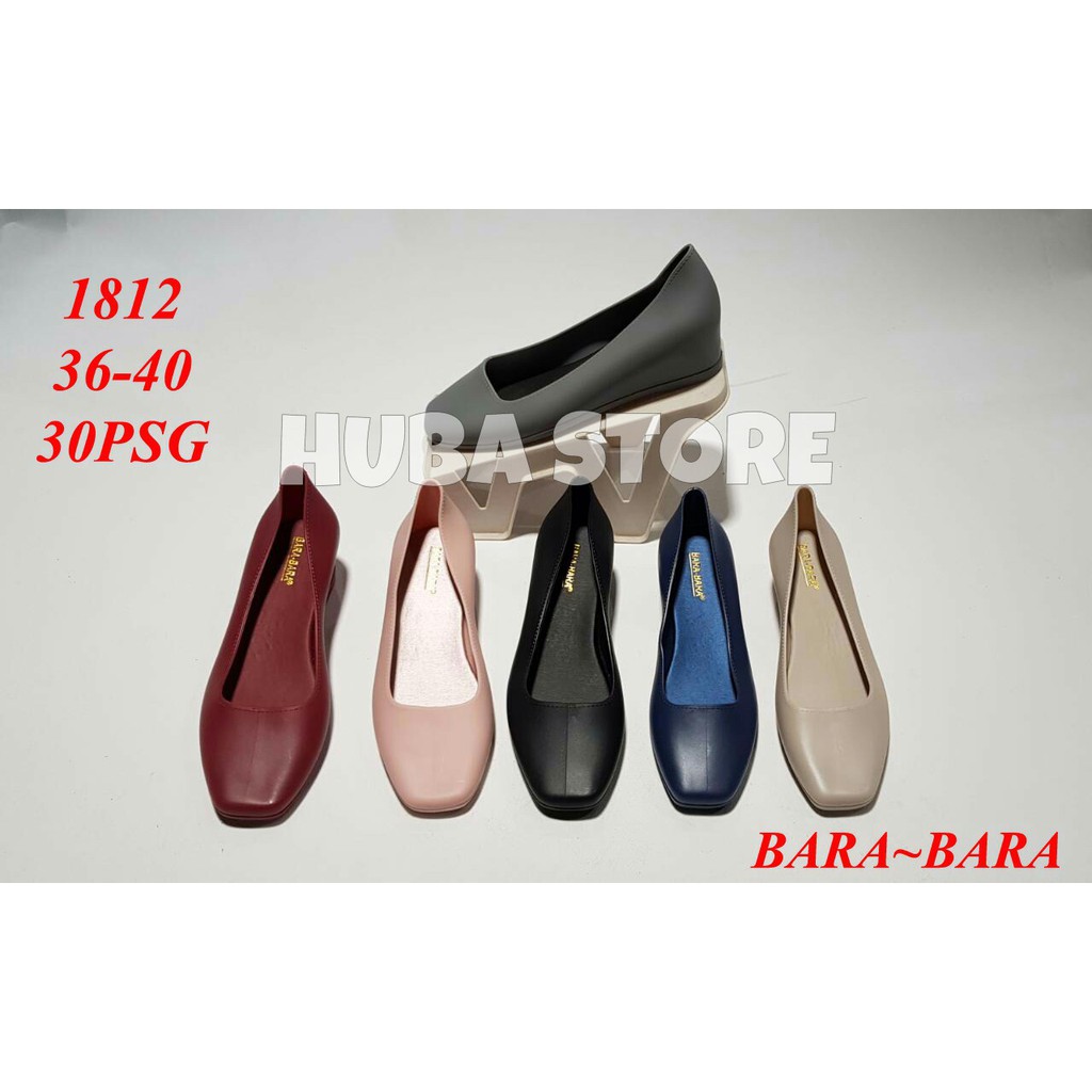 HUBA SEPATU WEDGES WANITA KARET JELLY SHOES CEWEK IMPORT BARABARA 1812