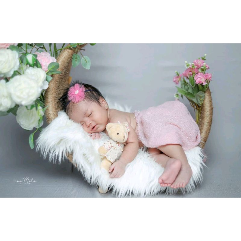BABY PROPERTY / KERANJANG PROPERTY FOTO BAYI / BENTUK BULAN SABIT / PHOTOSHOOT BABY NEW BORN