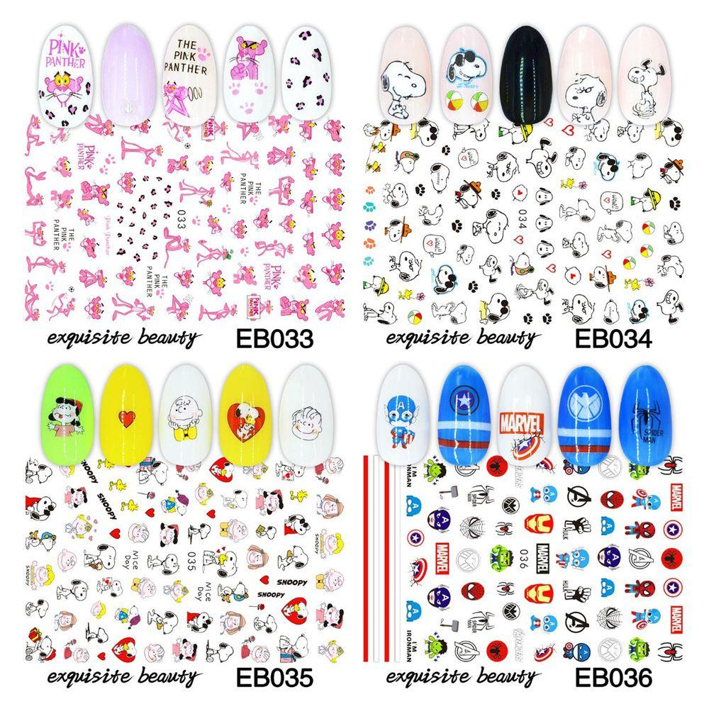 Needway   Kartun Anime Nail Art Stiker Tahan Air Kitty 1lembar Wanita Perekat Diri Dragon Ball Tigger Gadis Nail Tips Slider