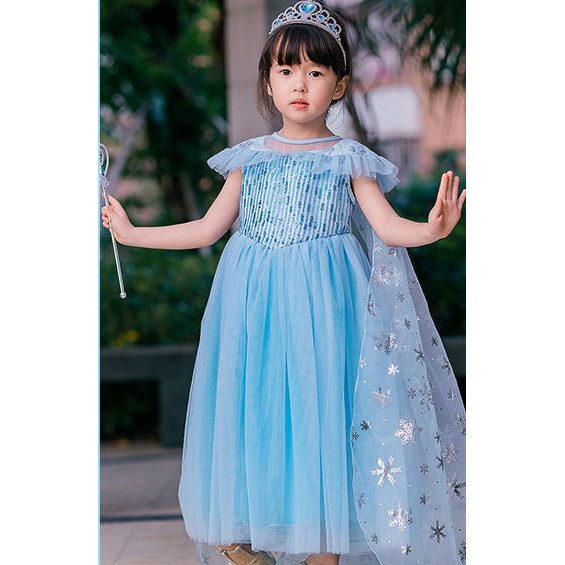 Fairyland | Kostum Elsa Frozen + Sayap Gaun Rok Dress Pesta Ulang Tahun anak Code: 561