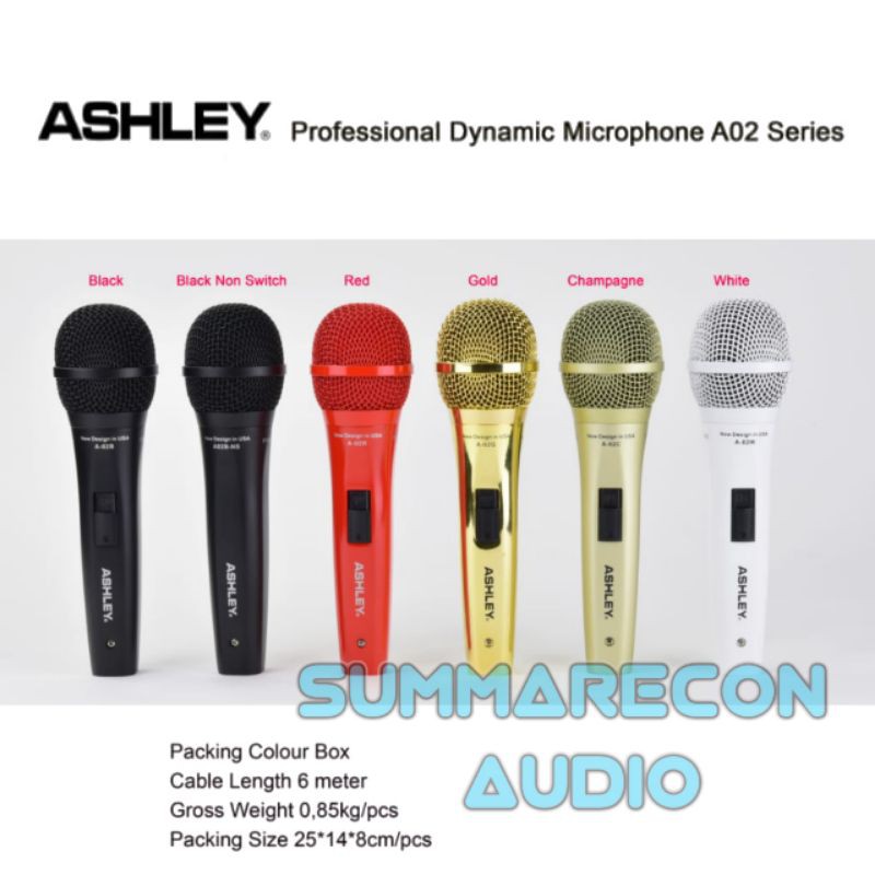 MIC KABEL DYNAMIC ASHLEY A02 ORIGINAL MIC DYNAMIC