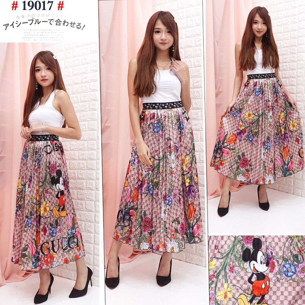 Rok Bawahan Plisket / Pleated Skirt Satin