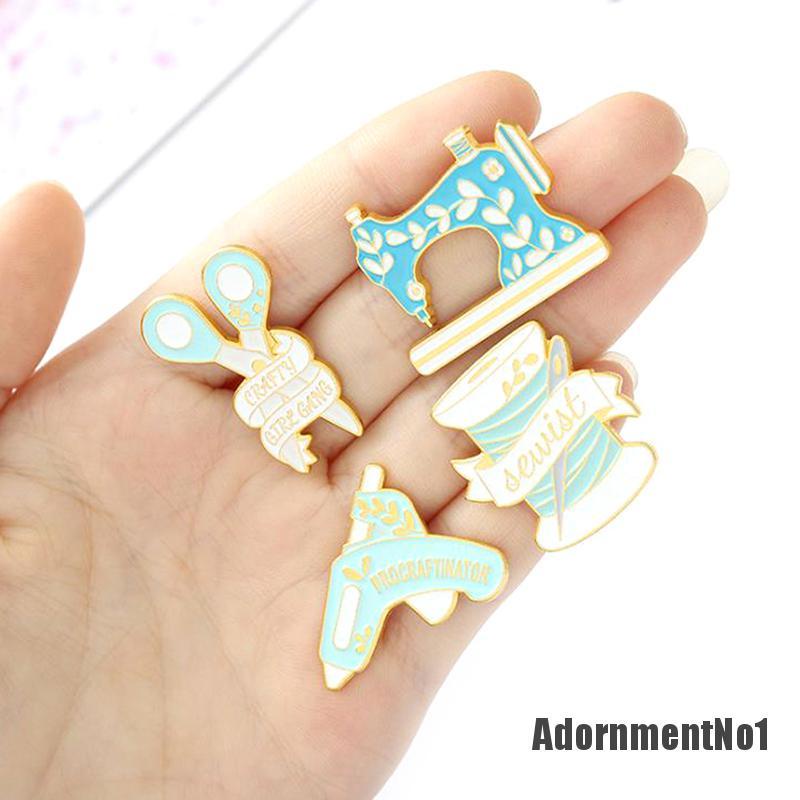 (Adornmentno1) 1pc Bros Pin Enamel Desain Mesin Jahit