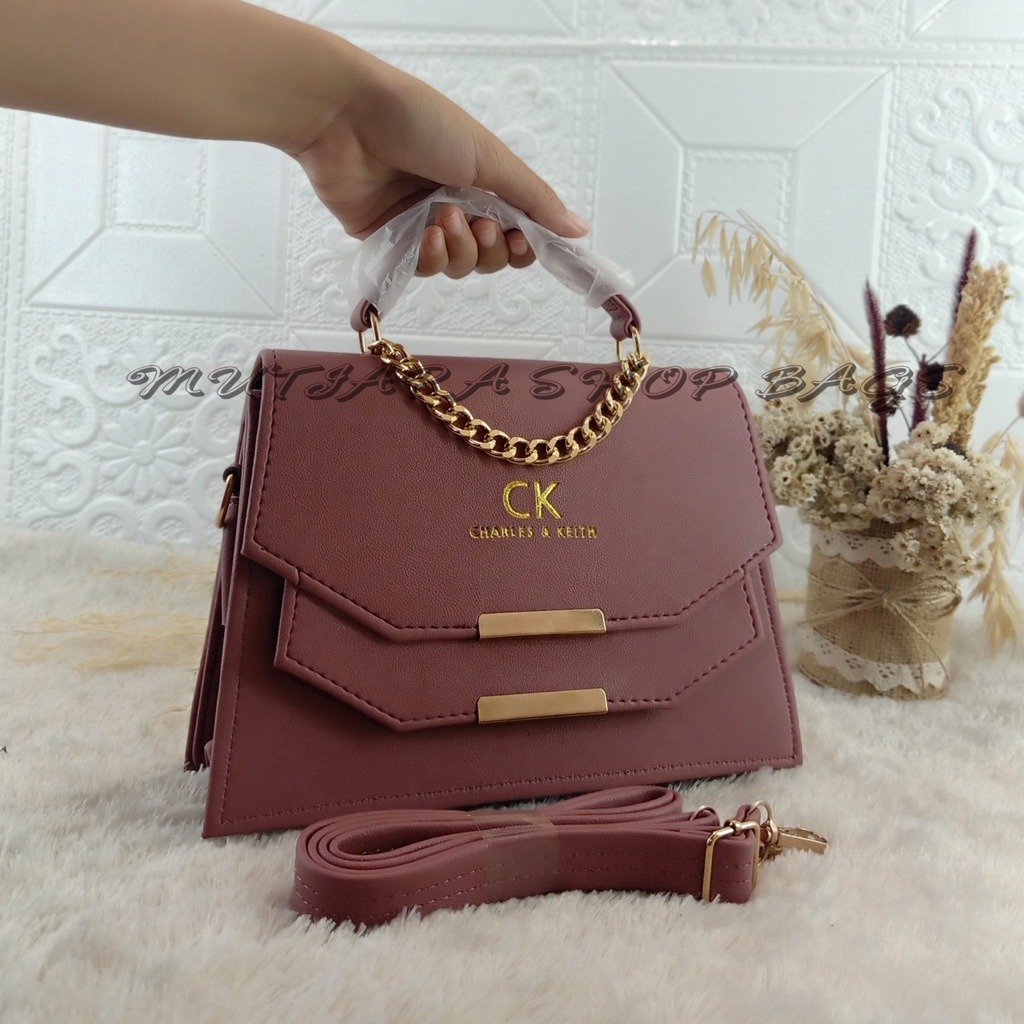 NEW ARRIVALL!!! TAS SELEMPANG WANITA CK BEHEL DOUBLEE FULL ACC IMPORT TERBARU