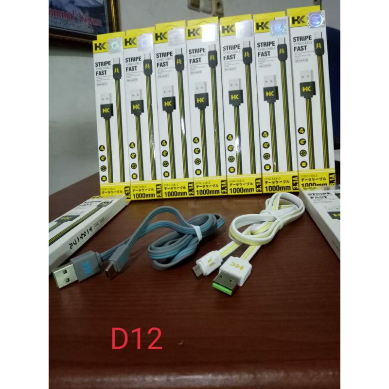 D12M KABEL USB MIKRO CAS DAN DATA HK D12 MIKRO cable data