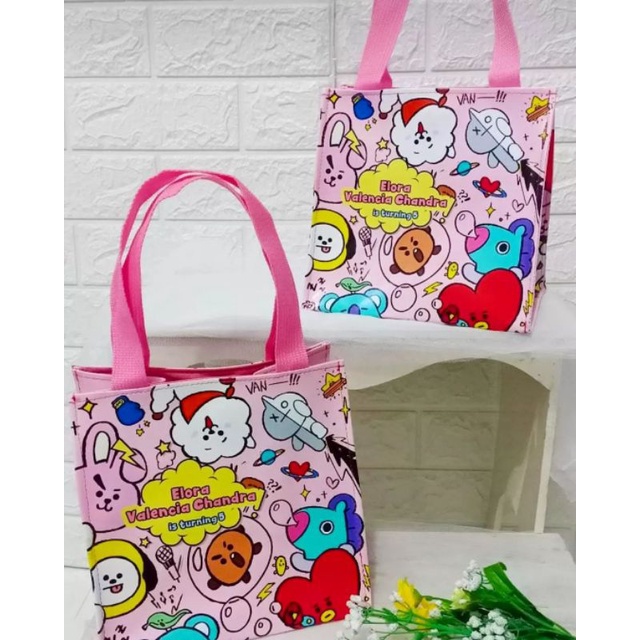 Tote bag oscar/souvenir ultah/tas snack/tas aqiqah ukuran 20x15x20