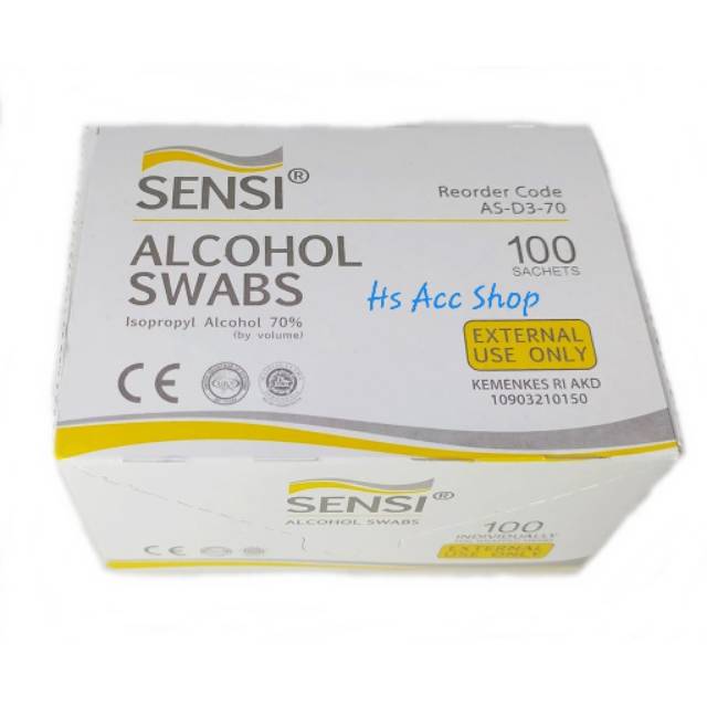 Sensi Alkohol Swab/Tissue Alkohol Swab isi 100pcs