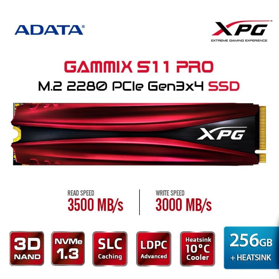 SSD ADATA XPG GAMMIX S11 PRO 512GB M.2 NVMe MANTUL GAN