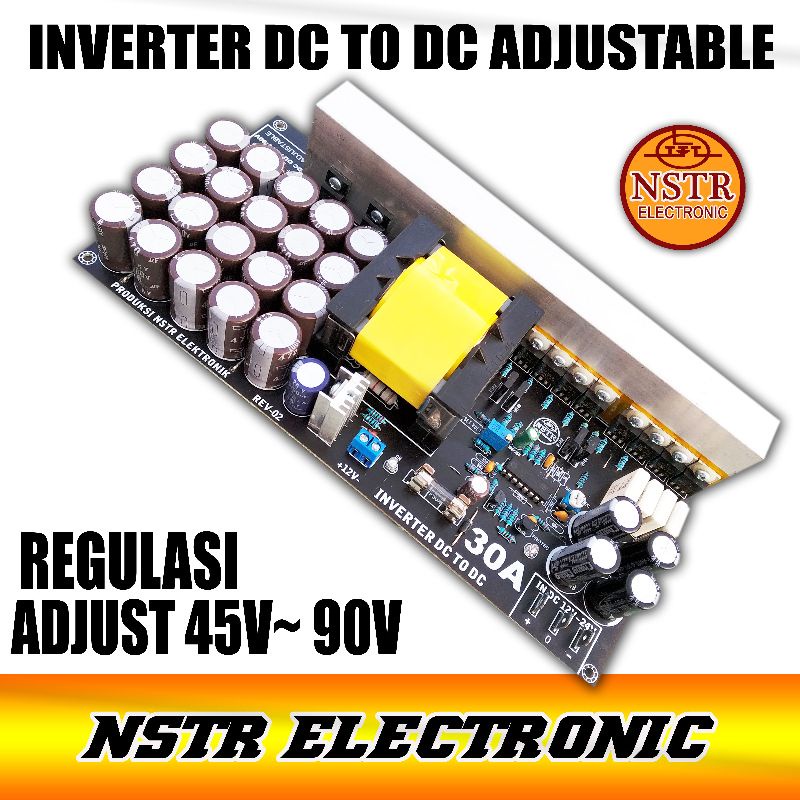 inverter DC to dc 30A regulasi adjustable